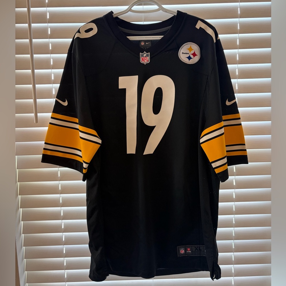 Men’s NFL Black On Field XL Nike Jersey Tag Smith-Schuster 19 Steelers